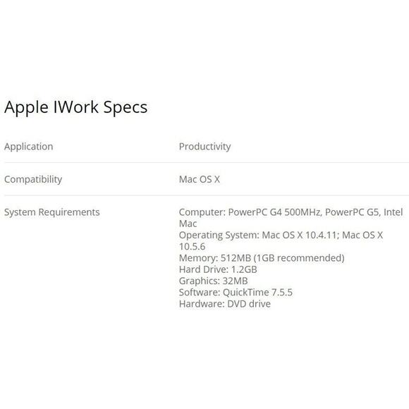 Vintage iWork Apple DVD - Version 9.0.3 - Includes Pages Keynote Numbers 2009 - Picture 8 of 8